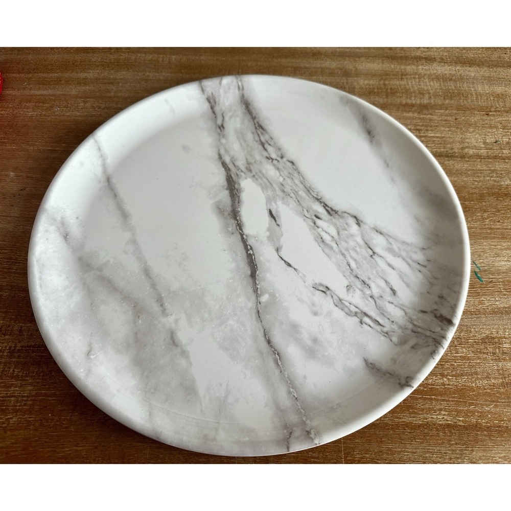 Marbled Melamine Serve Platter Round By Threshold BPA Free 14" Large